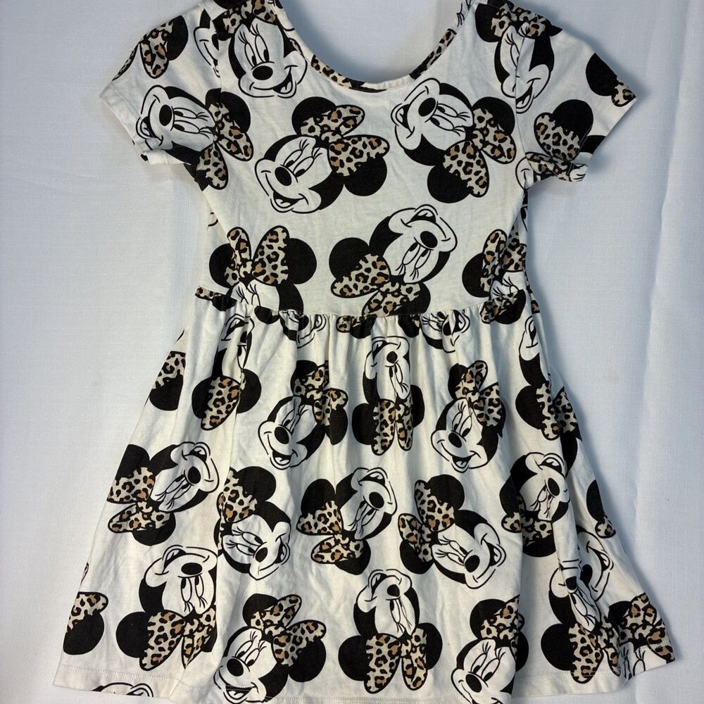 Disney Mickey and Minnie Mouse Girls’ Play Dress w/ Short Sleeves Size M 7/8